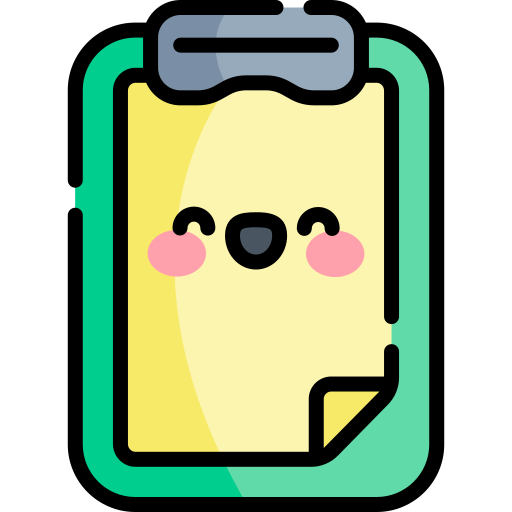 클립보드 Kawaii Lineal color icon