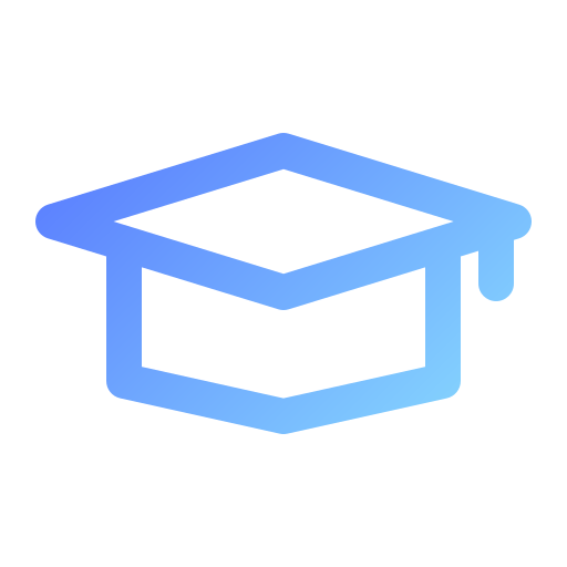 Graduate cap Generic gradient outline icon