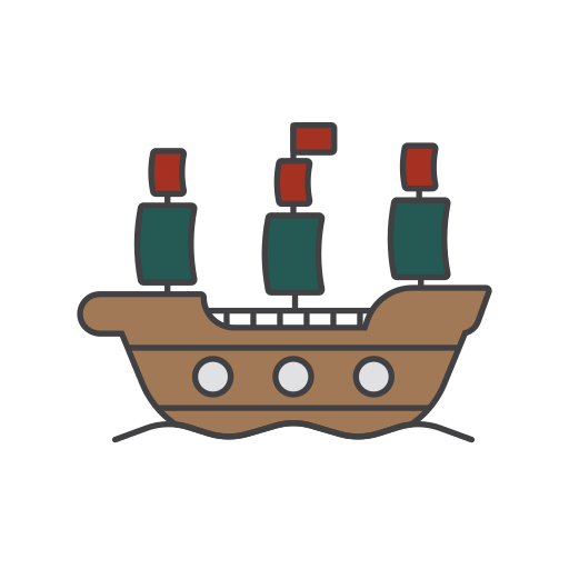oorlogsschip Generic color lineal-color icoon