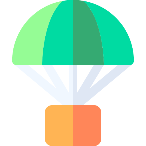 parachute Basic Rounded Flat icon
