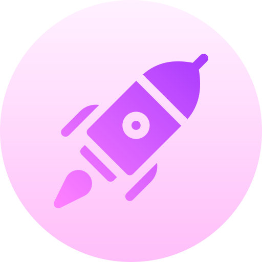 Rocket Basic Gradient Circular icon