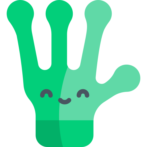 Alien hand Kawaii Flat icon