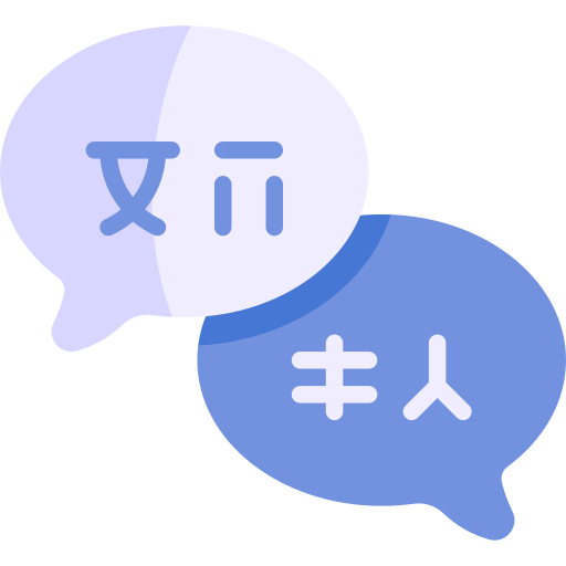 언어 Kawaii Flat icon