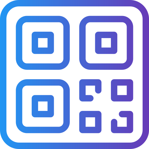 QR code Generic gradient outline icon