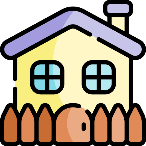 huis Kawaii Lineal color icoon