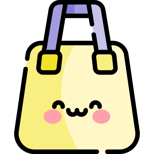 ショッピングバッグ Kawaii Lineal color icon