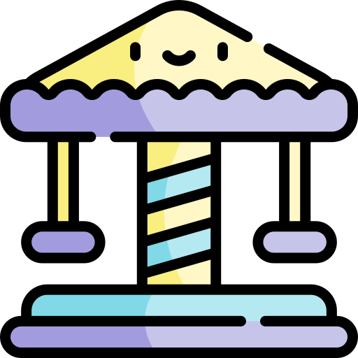 회전목마 Kawaii Lineal color icon