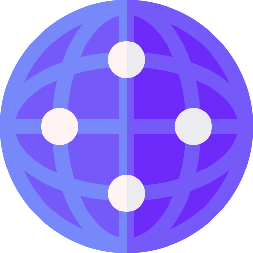sieć globalna Basic Straight Flat ikona