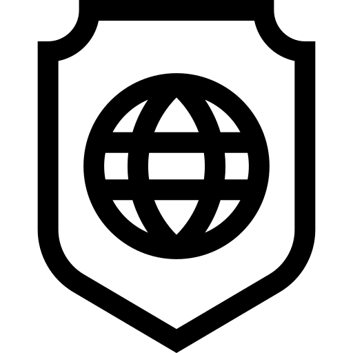 wereldwijde bescherming Basic Straight Lineal icoon