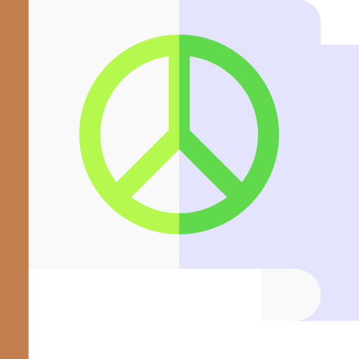 bandiera della pace Basic Straight Flat icona
