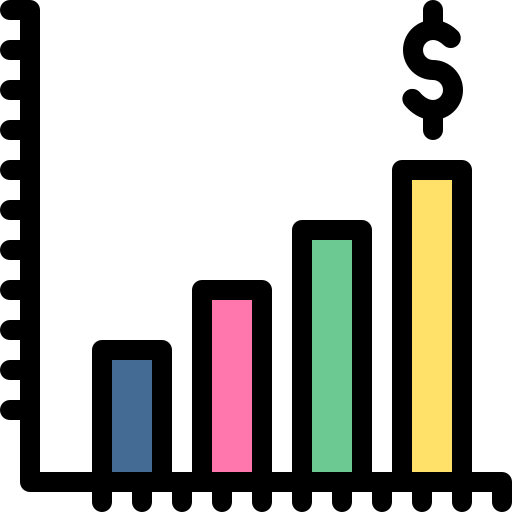 棒グラフ Detailed Rounded Lineal color icon