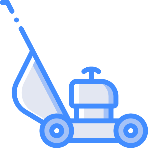 Lawn mower Basic Miscellany Blue icon