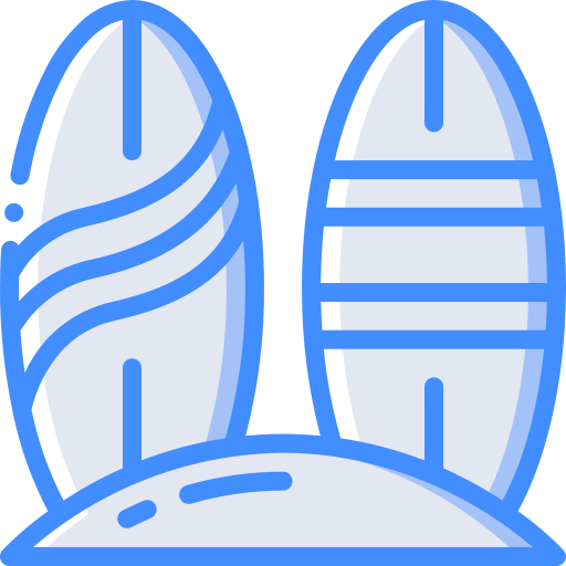 Surfboard Basic Miscellany Blue icon