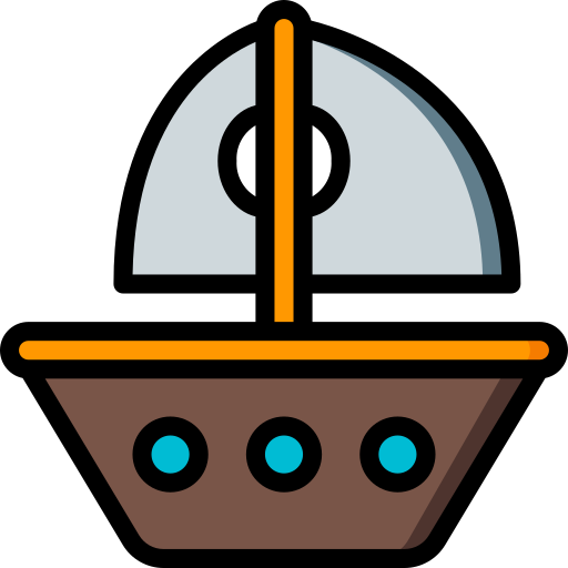 barca a vela Basic Miscellany Lineal Color icona
