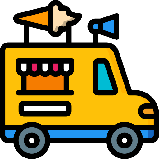 furgone dei gelati Basic Miscellany Lineal Color icona