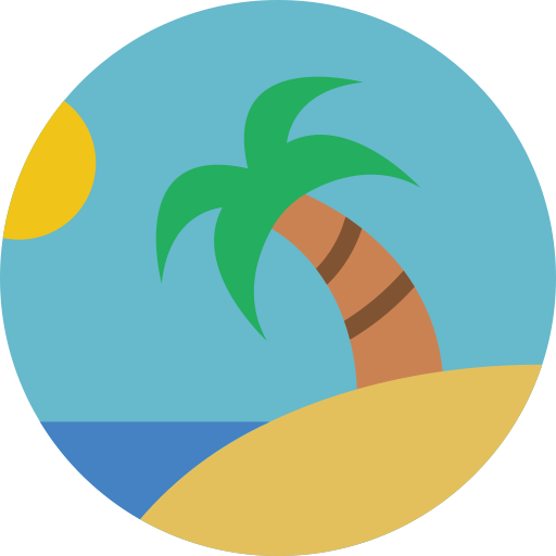 drzewo palmowe Basic Miscellany Flat ikona