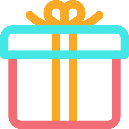 Gift Basic Rounded Lineal Color icon