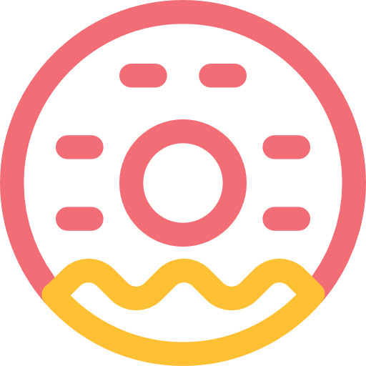 Doughnut Basic Rounded Lineal Color icon