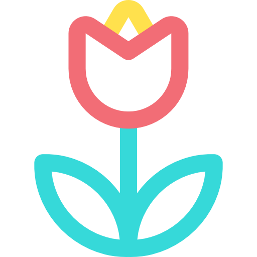Flower Basic Rounded Lineal Color icon