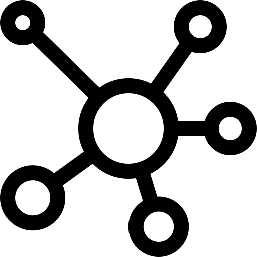 molécula Basic Rounded Lineal Ícone