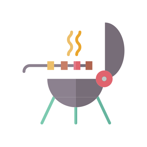 griglia per barbecue Generic color fill icona