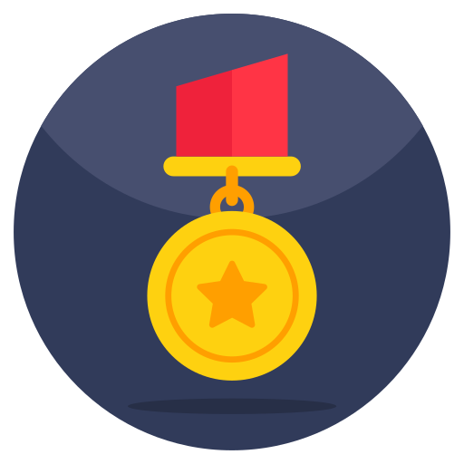 Gold Medal Generic color fill icon