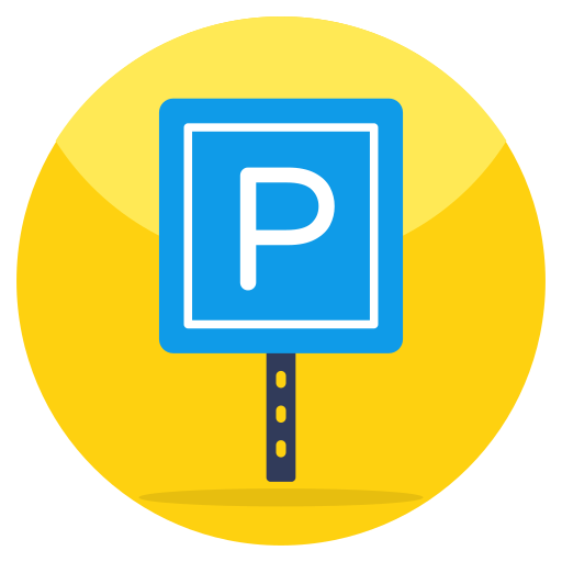 señal de estacionamiento Generic color fill icono