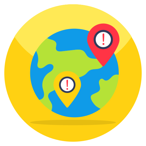 mappa del mondo Generic color fill icona