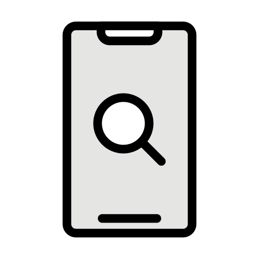 Mobile search Vector Stall Lineal Color icon