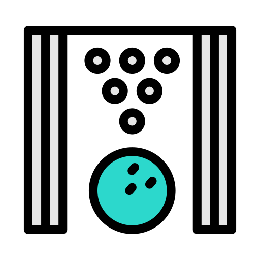 ボウリングレーン Vector Stall Lineal Color icon