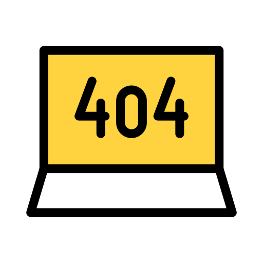 404 fehler Vector Stall Lineal Color icon