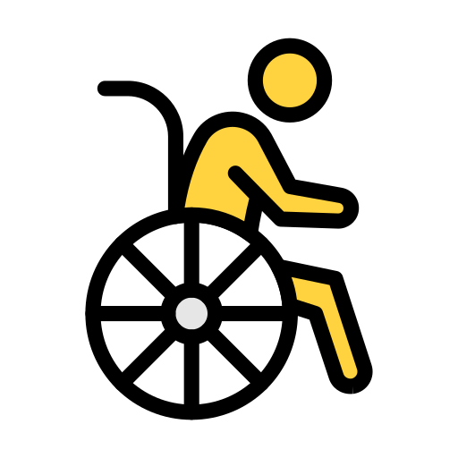 Disabled person Vector Stall Lineal Color icon