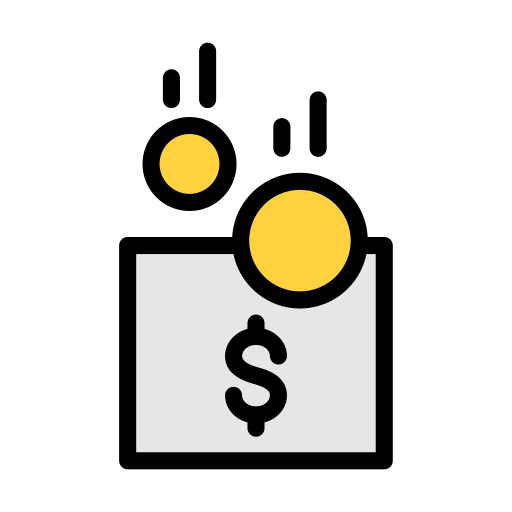 Dollar Coin Vector Stall Lineal Color icon