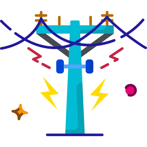 pole elektryczne Generic color fill ikona