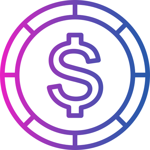 moneta Generic gradient outline icona