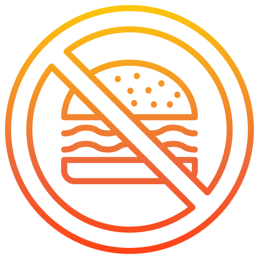 No Eating Generic gradient outline icon