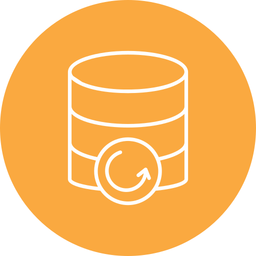 Database Generic color fill icon