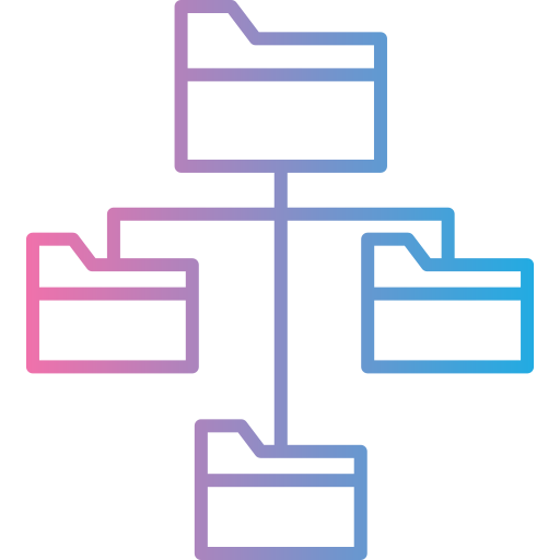 sistema di file Generic gradient outline icona