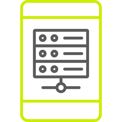 Мобильное хранилище Generic color outline иконка