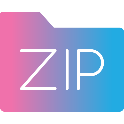 carpeta zip Generic gradient fill icono