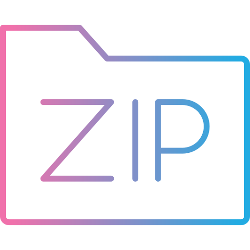 cartella zip Generic gradient outline icona