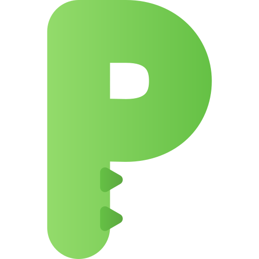 文字 p Generic gradient fill icon