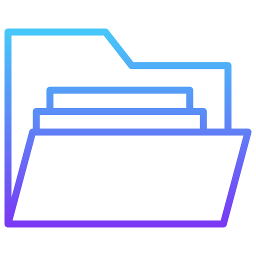 Folder Generic gradient outline icon