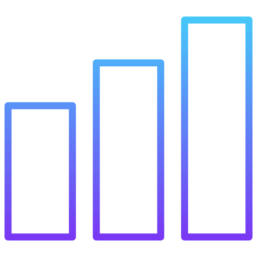 Growth graph Generic gradient outline icon