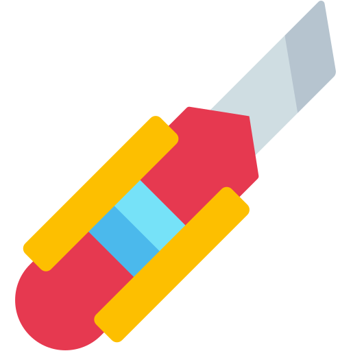 couteau à papier Generic color fill Icône