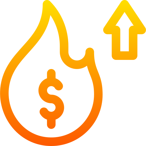 Gas price Basic Gradient Lineal color icon