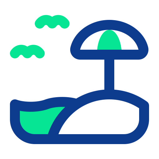 Beach Generic color lineal-color icon