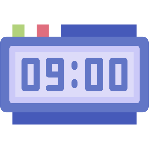 Digital clock Generic color fill icon