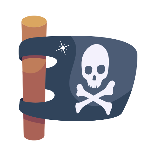 bandera pirata Generic color fill icono