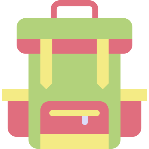 학교 가방 Generic color fill icon